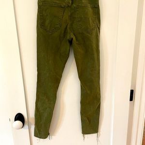 Mother denim green ankle frey jean